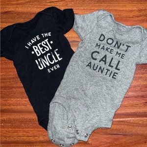 Aunt and uncle onesies